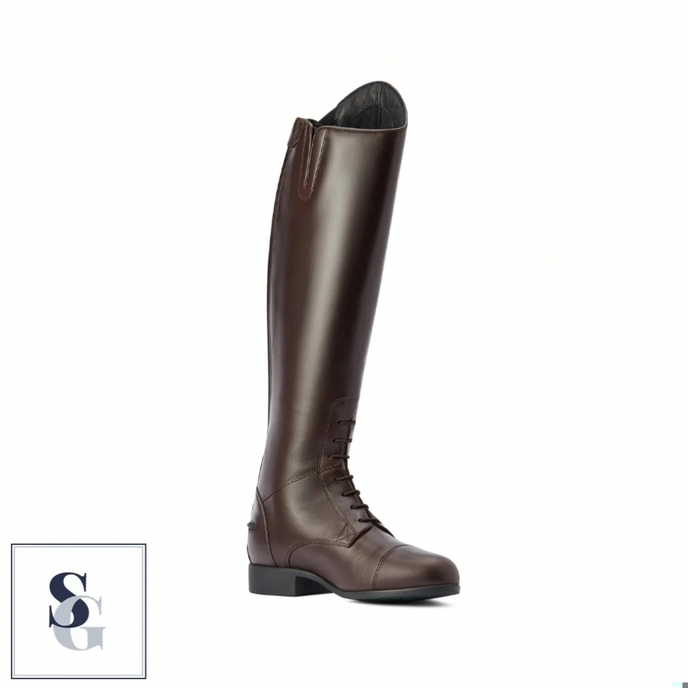 Ariat Ladies Heritage Contour II Waterproof Insulated Tall Riding Boots- Waxed Chocolate - Image 2